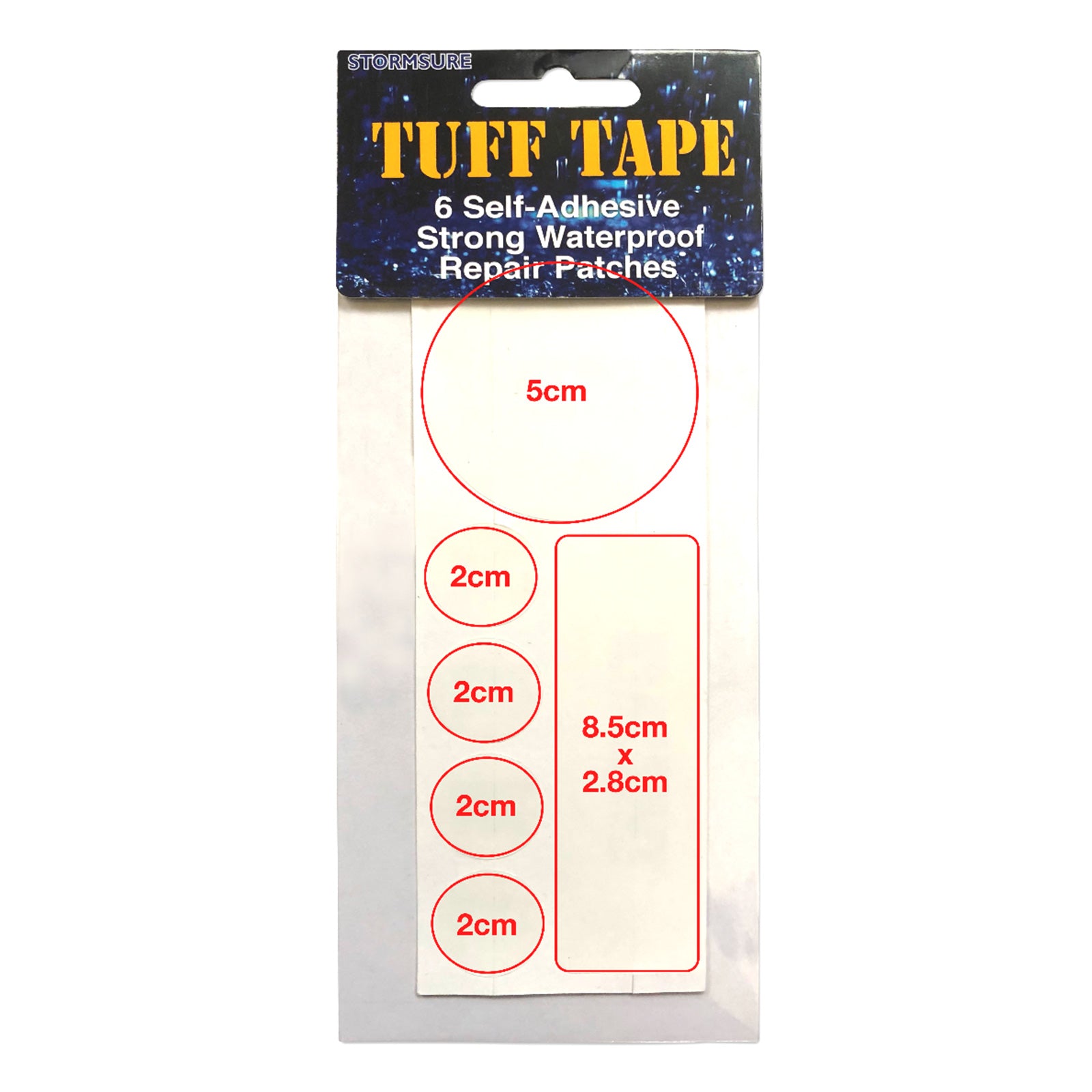 TUFF Tape Waterproof and Airtight Patch Set of 12 self Adhesive Patches