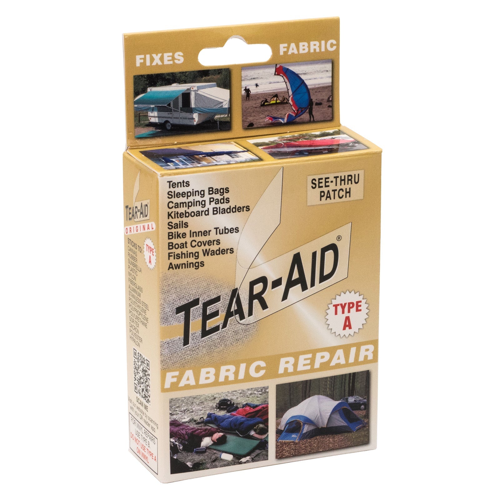 Kit de réparation Tear-Aid Type A - Tissus - TEAR-AID