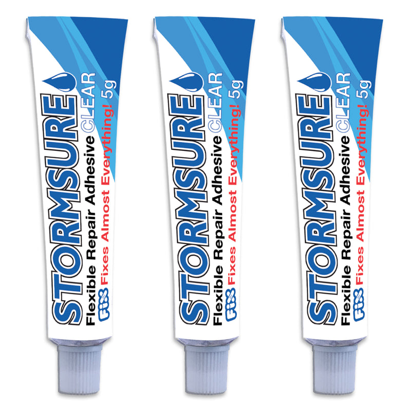 Stormsure Clear Flexible Repair Adhesive 5g (3-Pack)
