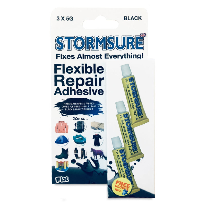 Stormsure Black Flexible Repair Adhesive 5g (3-Pack)